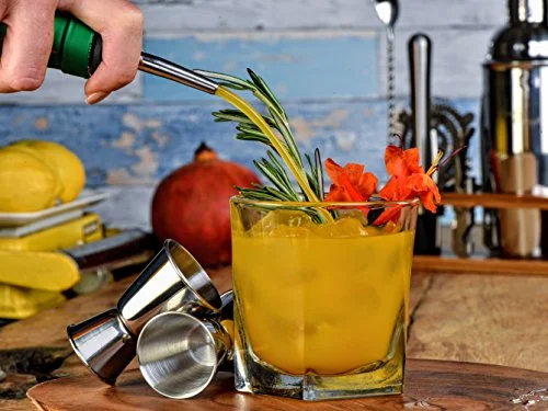 Mixology & Craft Professional Liquor Pourers Set of 4, Free-Flow Stainless Steel Speed Bottle Pourer w/Tapered Spout, Fit Various Sizes of Liquor, Wine, Spirits, Vinegar and Olive Oil Bottles, upto 1L — 5