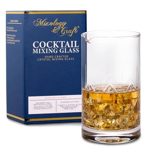 Mixing Glass Bartender Kit — 24oz crystal lead-free clarity