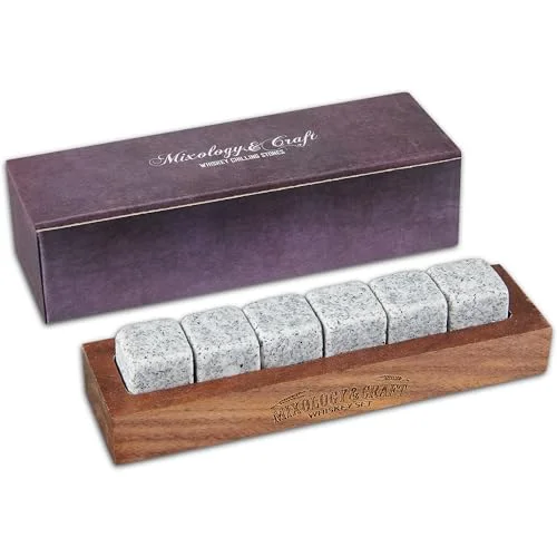 Metal Chilling Stones — cube-shaped granite rocks of 6