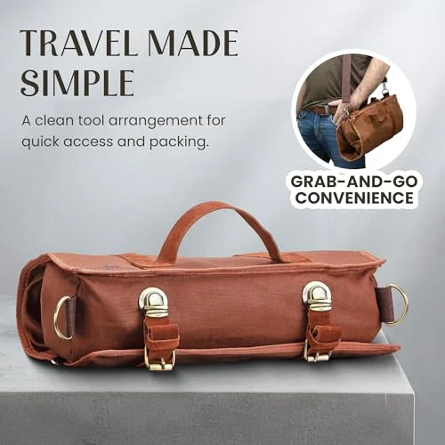 Mixology & Craft Travel Bartender Kit Bag | 17-Piece Copper Bar Tool Set with Tote Bag & Shoulder Strap for Portable Home Cocktails, Parties | Complete Bartender Tools Kit in Bag for Travel Bar — 5